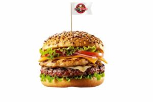 Chicken beef burger