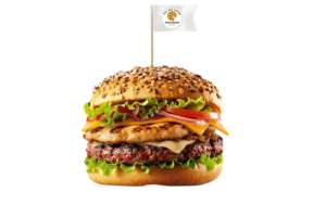 Chicken beef burger
